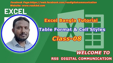 Table Format and Cell Styles tips in Excel_Class-08[এক্সেল এর টেবিল ফরমেট এবং সেল স্টাইল]