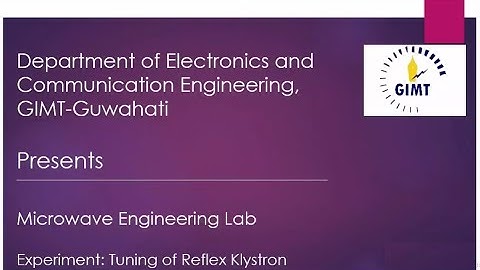 Microwave Lab-1|| ECE || GIMT-Ghy ||Digital Learning||