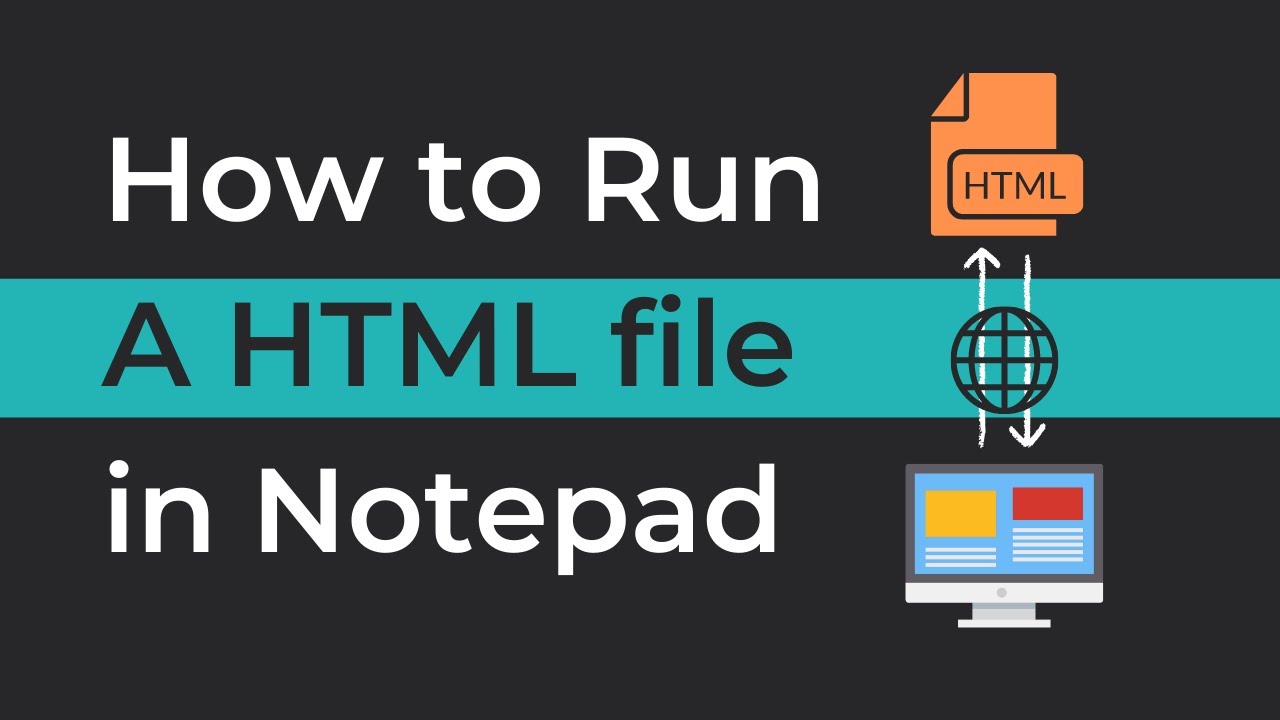 How to Run a (HTML file) in Notepad | learnwithcharan - 2022 - YouTube image.