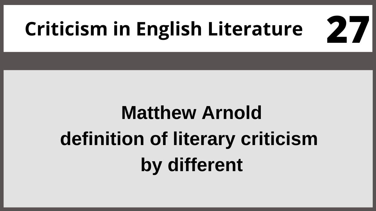 essay in criticism by arnold pdf