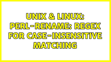 Unix & Linux: Perl-rename: regex for case-insensitive matching