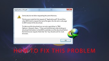 How To Fix "Some sites do not allow requesting the same file twice" Error Internet Download Manager