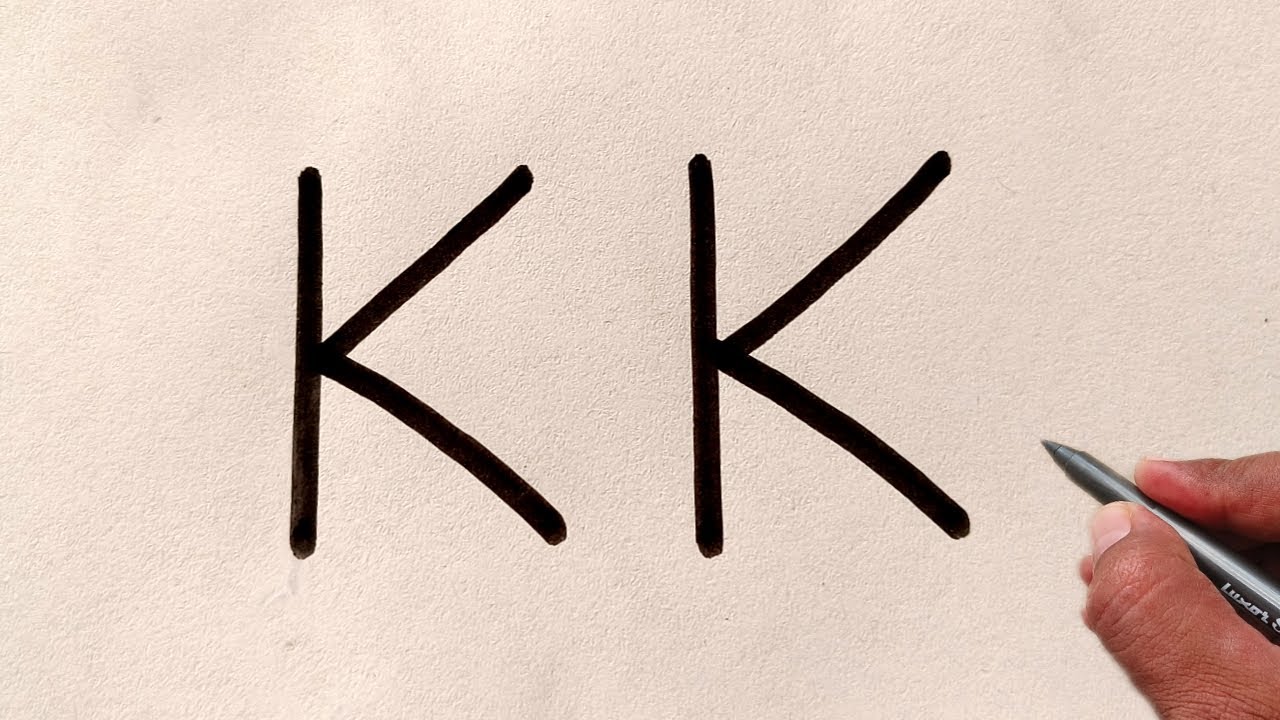 How to draw beautiful drawing from letter K | Easy Design Drawing for ...