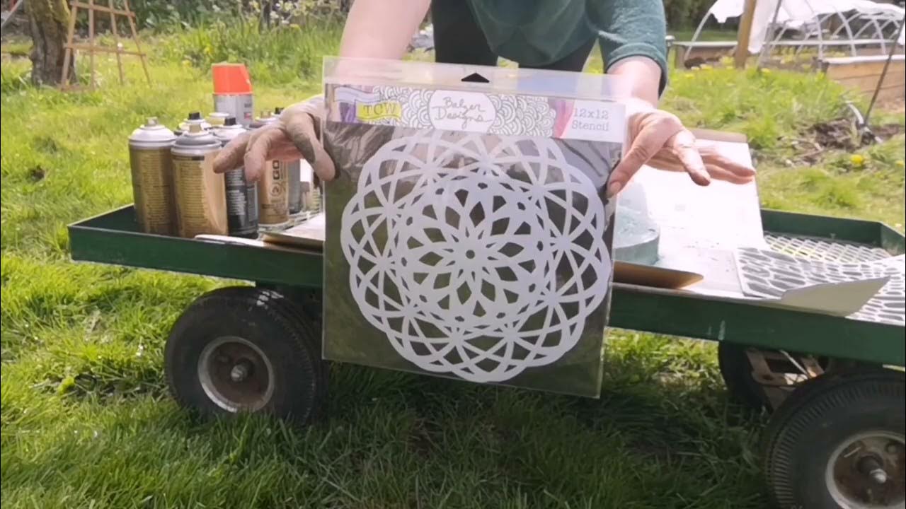 Spray painting stepping stones to add pizzazz YouTube