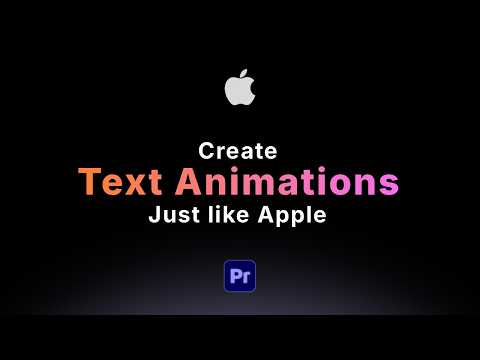 Apple-Style Smooth Text Animation in Premiere Pro 2026