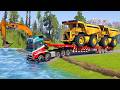 Spintires Mudrunner - Mod Truck Vs Extreme Broken Road With Speed Bumps | Driver Skills Gameplay