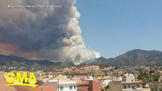 Thousands of firefighters battle wildfires in Europe | GMA