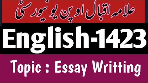 1423 English AIOU | Essay writting
