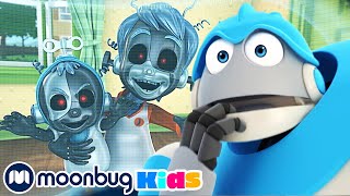 Running on Empty  with Subtitles | Arpo the Robot | Cartoons for Kids | Moonbug Literacy