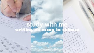 study vlog: study chinese with me | writing an essay in chinese 🐻‍❄️