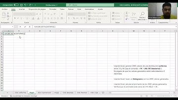 Distribución Uniforme en Excel