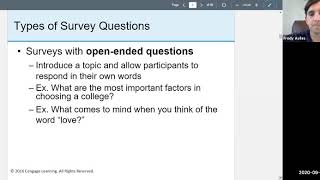 Research Methods Chapter 9 (Descriptive Research) Lecture Part 1