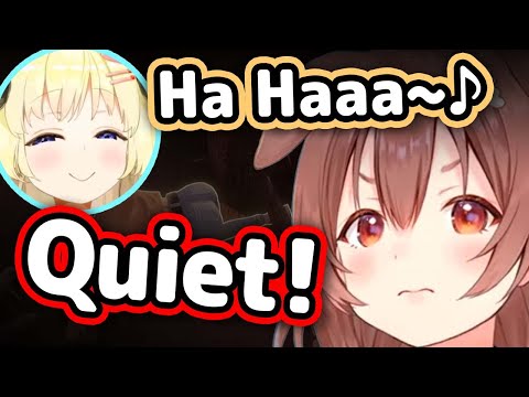 Korone Telling Watame "Be Quiet!" In English Sounds Evil and Cute【Hololive】