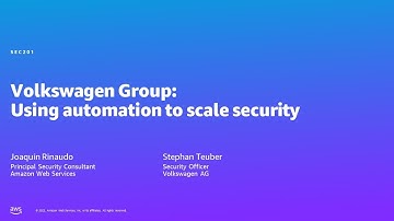 AWS Summit Berlin 2023: Volkswagen Group: Using automation to scale security