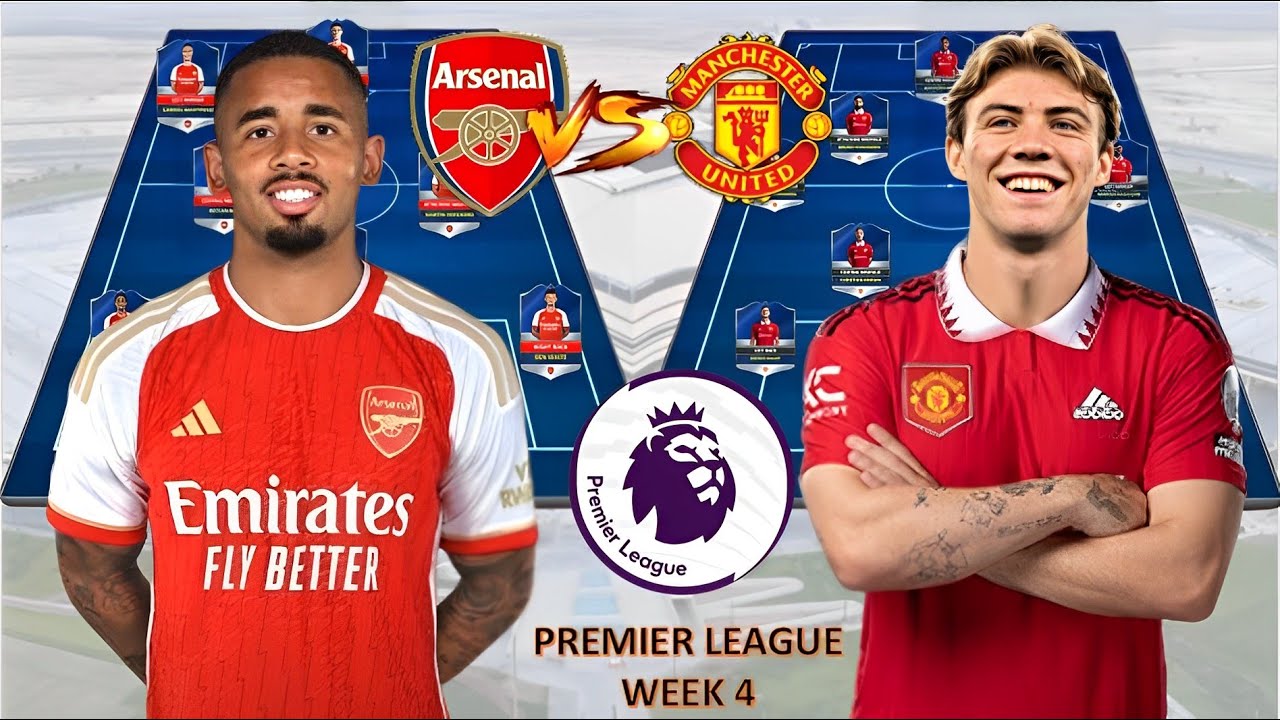 ARSENAL VS MANCHESTER UNITED Head to head Potential starting lineup EPL MATCHWEEK 4 2023/2024