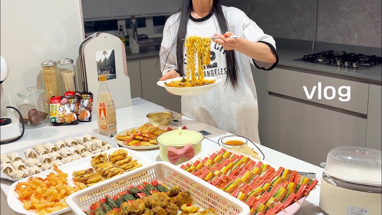 전 6종 만들고 만두까지… 하루 종일 부엌에 있었어요 | 현실 명절 준비 🍤🥟🧂