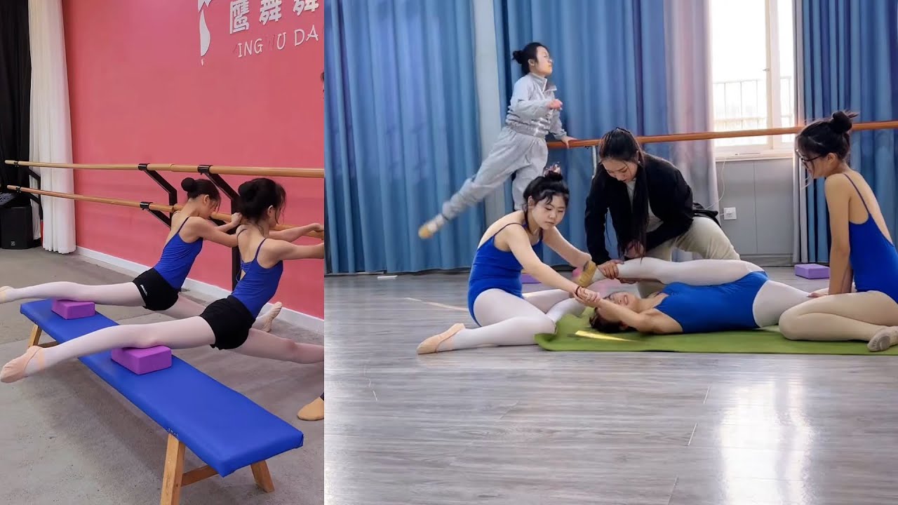 強制柔軟泣く 厳しい柔軟性の訓練 | 柔軟性ストレッチ | flexibility training|gymnastics training ...