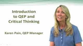 Welcome to the Introduction to QEP and Critical Thinking virtual workshop