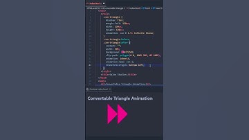 Convertible Triangle Animation HTML and CSS ✅🤙