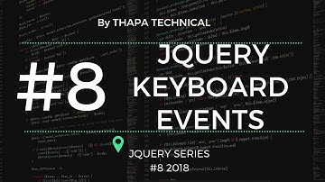 jQuery Tutorial in Hindi part 8: jQuery Keyboards Events in Hindi | Keypress, Keydown, and Keyup