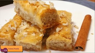 Çöp Şişle Yapılan El açması tatında Bayram Tatlısı Burma baklava Şerbetli Tatlılar