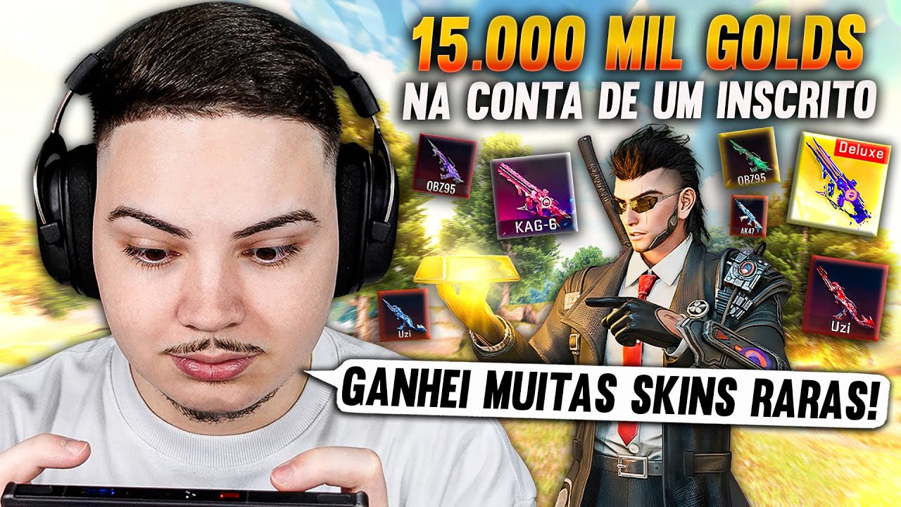 😲GASTEI 15.000 GOLDS na CONTA de um INSCRITO no BLOOD STRIKE 🔥 (Ganhei Muitas Skins Raras para ele!)
