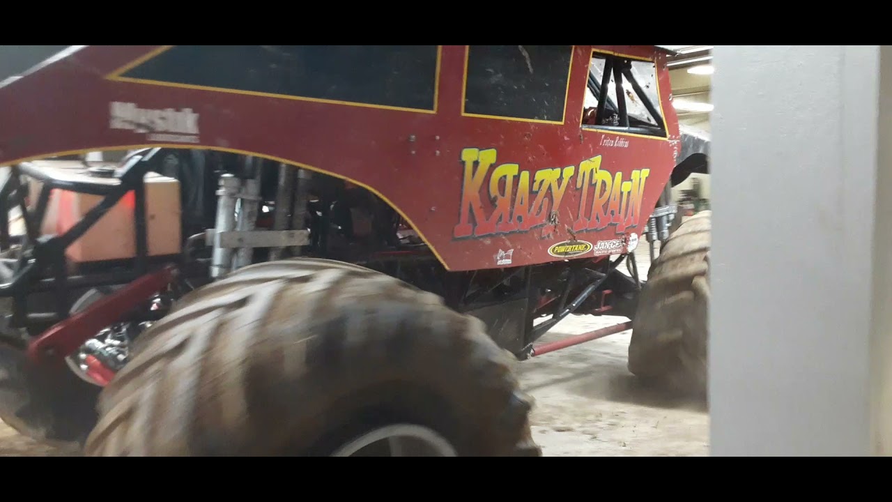 29 Monster Trucks Harrisburg PA Dec 11 2021 Krazy Train 2 flat tires
