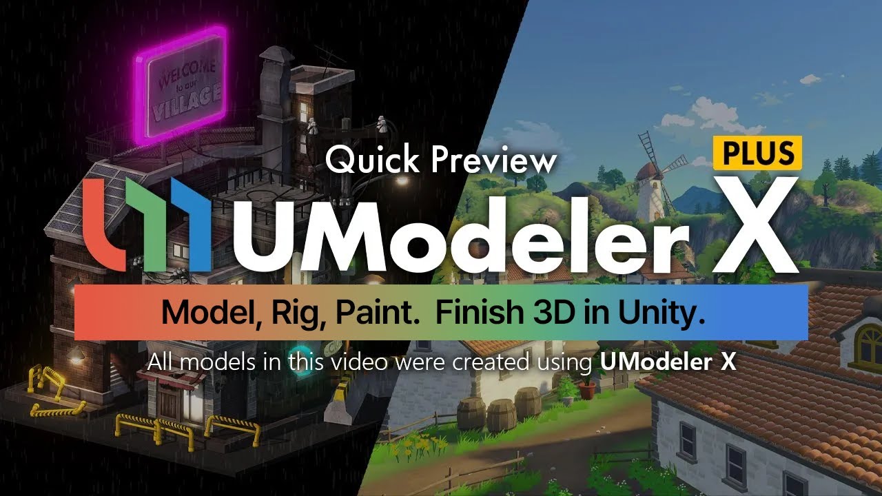 UModeler X Plus – Model. Rig. Paint. Finish in Unity. | Quick Preview