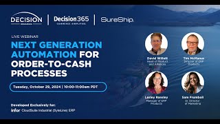 Next Generation Automation for Order-to-cash Processes with SureShip and Decision365