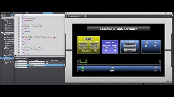 07 Omron Sysmac Studio - Simulazione HMI del carrello di una ceramica