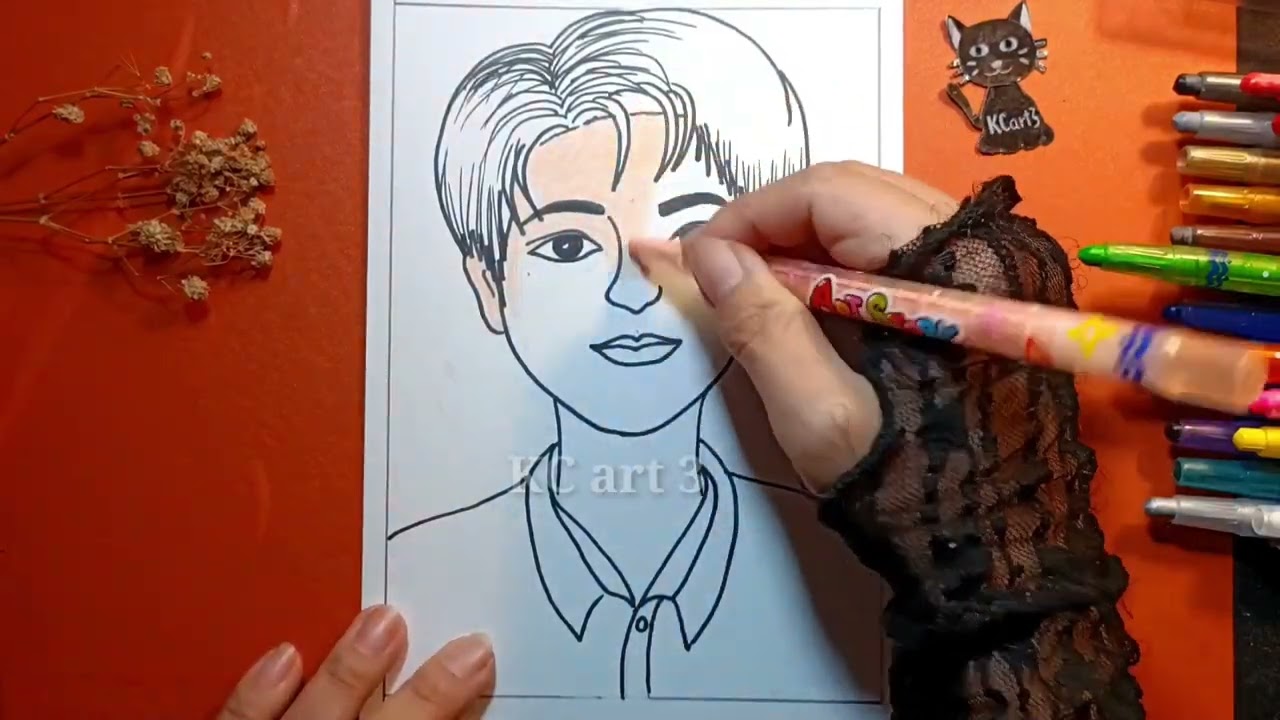 Kcart3 | Vẽ Chân Dung Bạn Trai | Vẽ Chân Dung Bạn Em | Vẽ Chân Dung Tự Họa  | Simple Portrait Drawing - Youtube