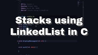 Stacks using LinkedList in C