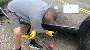 Hooking Up The Sewer Lines To Our T@B 400 Camper