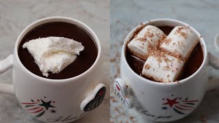 مشروب الشوكولاته الساخن(هوت شوكليت) بطريقة الكافيهات والطريقة الإيطالية | Hot Chocolate recipe 