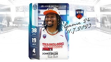 Game 24 - Player of The Game: John Fields (28 PTS - 15 REB - 4 AST)
