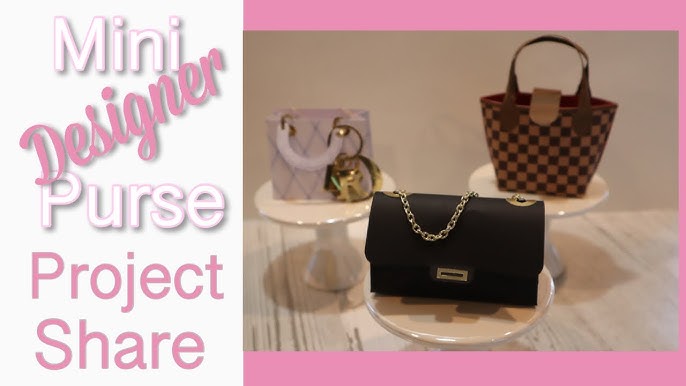 Make a Louis Vuitton purse gift bag with cardstock on Cricut #shorts # louisvuitton ##cfcraftingmonth 