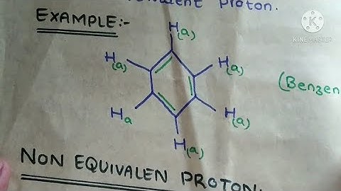 Equivalent and Non-equivalent proton(NMR spectroscopy).