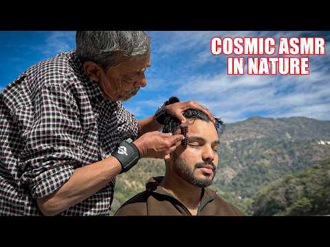 My Friend Getting His First Cosmic Massage | MIND- BLOWING Waris Barber | Cosmic ASMR in Nature Ep 1