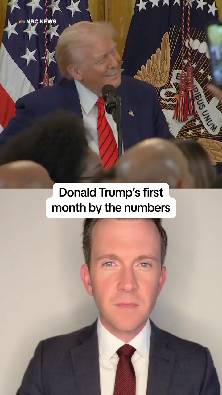 Donald Trump's first month by the numbers