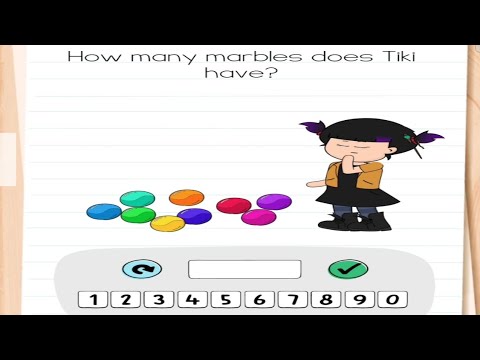 brain test 4 level 92 | how many marbles does tiki have | gameplay walkthrough