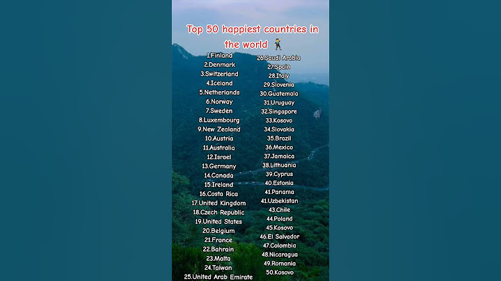 Top 50 happiest countries in the world 🌍# employment # happy #