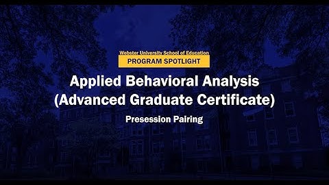 Program Spotlight: Applied Behavior Analysis - Presession Pairing
