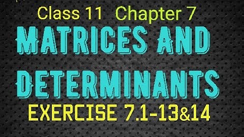 Class 11/Matrices And Determinants/Exercise 7.1- 13 & 14/MathMagicTamil