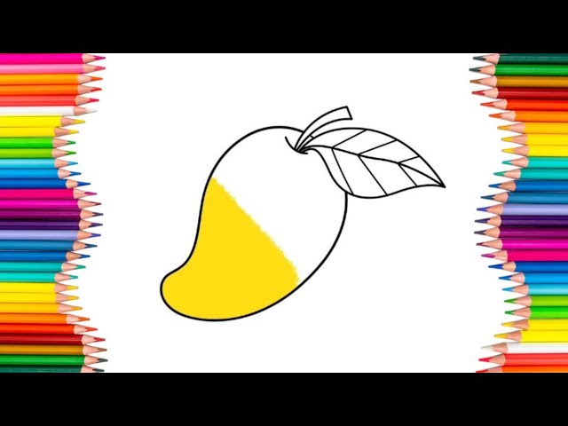 Mango doodle coloring book for kids Royalty Free Vector