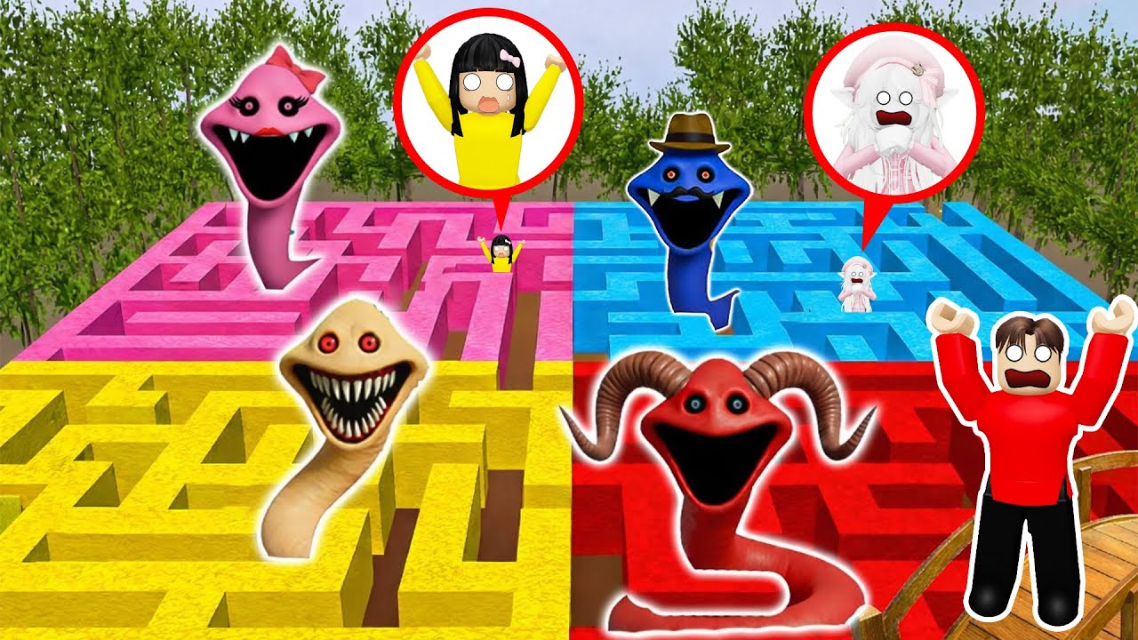 Yuta Mio Dan Baby Celine Sembunyi Dari Cacing Menyeramkan Di Labirin | ROBLOX