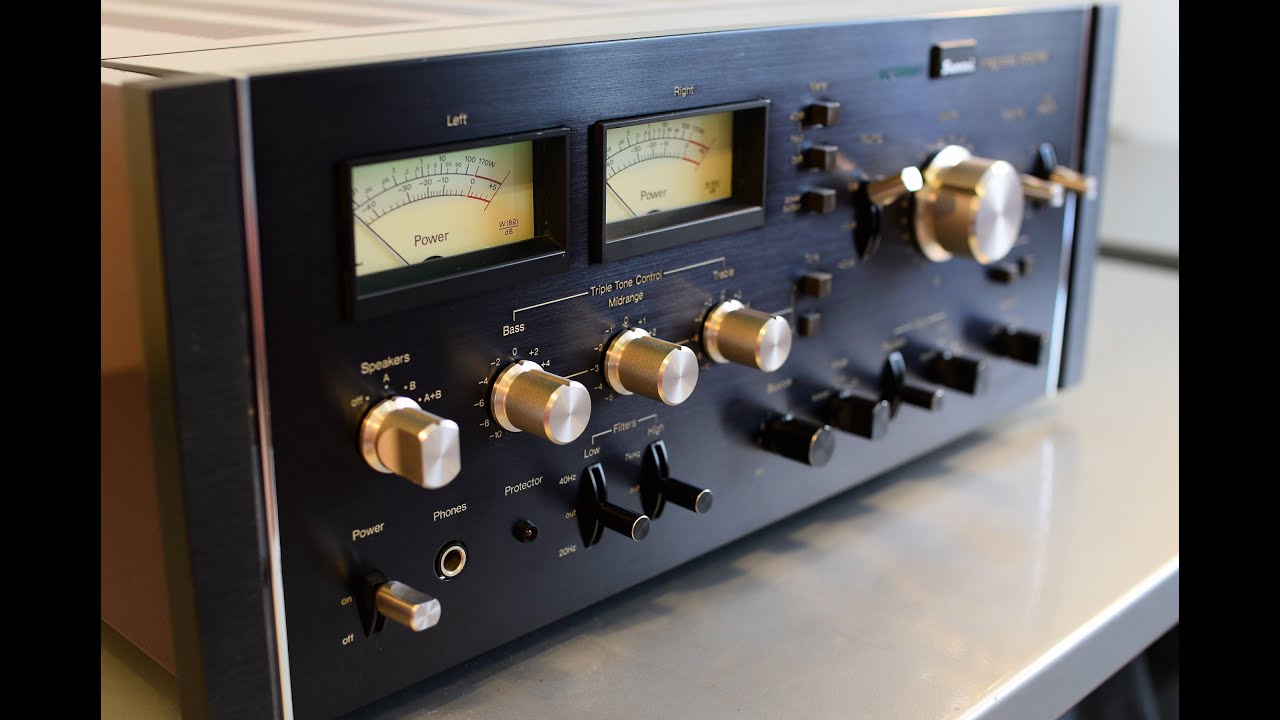 SANSUI AU-20000 VINTAGE HIFI AMPLIFICADOR INTEGRADO MOSTRANDO A