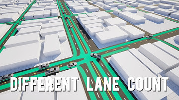 Unreal Engine AI Vehicle Tutorial 22: Different Lane Count Roads