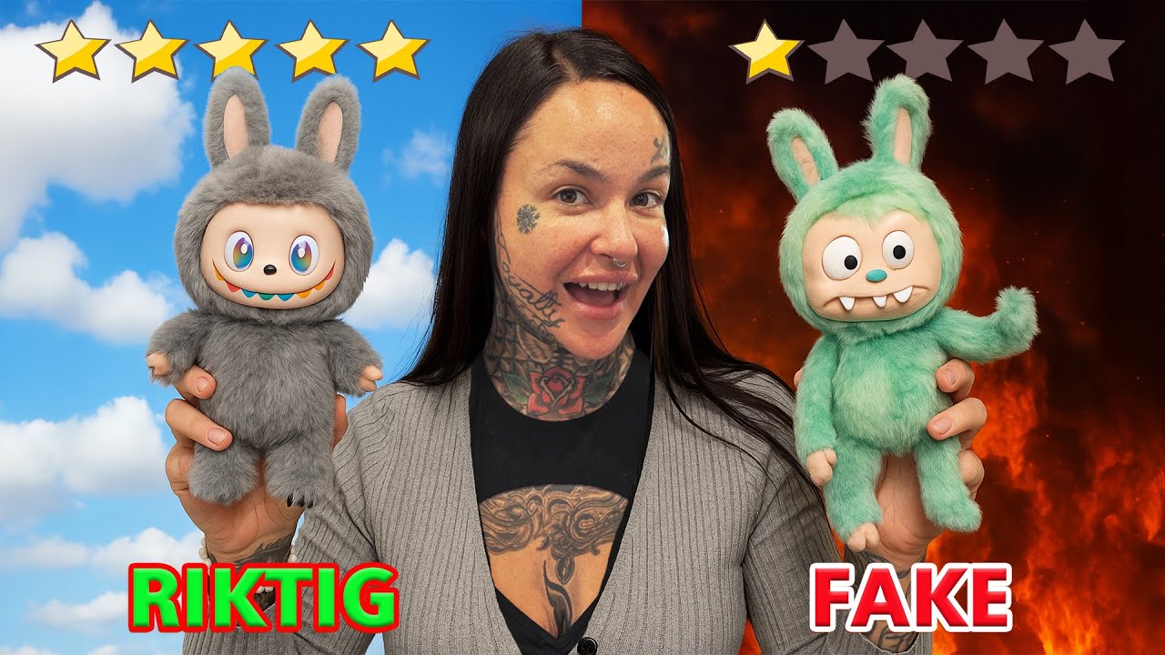 Äkta VS Fake LaBubu - Vad är skillnaden? - Öppnar Fyra ÄKTA LaBubus & Jämför Mot Kopior
