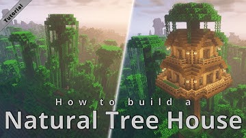 Minecraft: How to build a Natural Treehouse | Survival Tutorial  [without building a new tree!]
