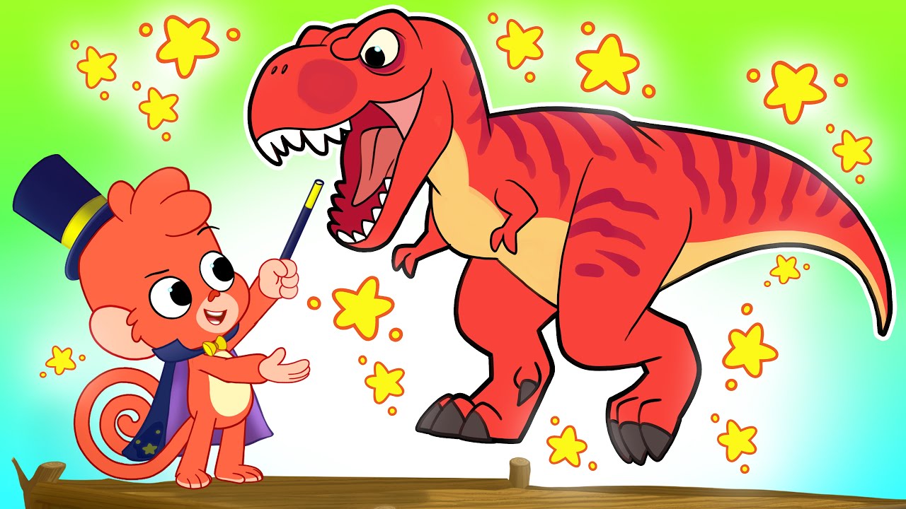 ⁣Baboo the Magician | Scary Dinosaurs | Learn Dinosaur Names with Club Baboo's Dinosaur ABC | TR